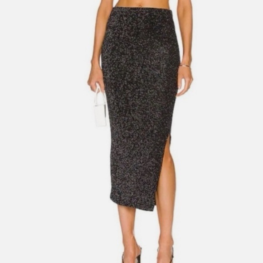 House of Harlow 1960 Black Sparkle knit Skirt